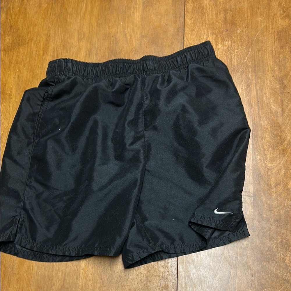 Black Athletic Shorts with Logo